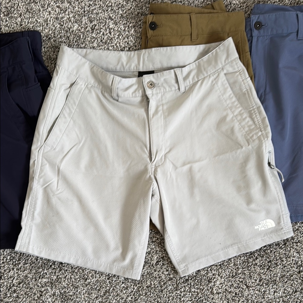 The North Face Men's Flat Front Shorts - Navy, Light Gray, Brown, Blue - Picture 3 of 4